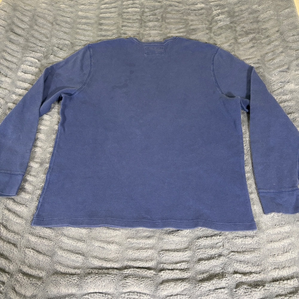 NFL Team Apparel Denver Broncos Blue Waffle Knit Thermal Shirt XXL AT049 - Picture 2 of 8